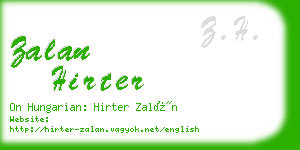zalan hirter business card